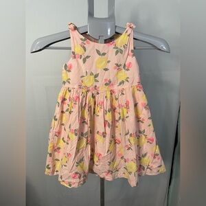 Oshkosh Girls‎ Size 4T Yellow lemons sleeveless Lined Summer Sun Dress